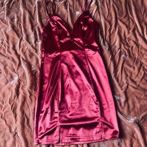 Satin stretch mini dress Privy brand, Size Small